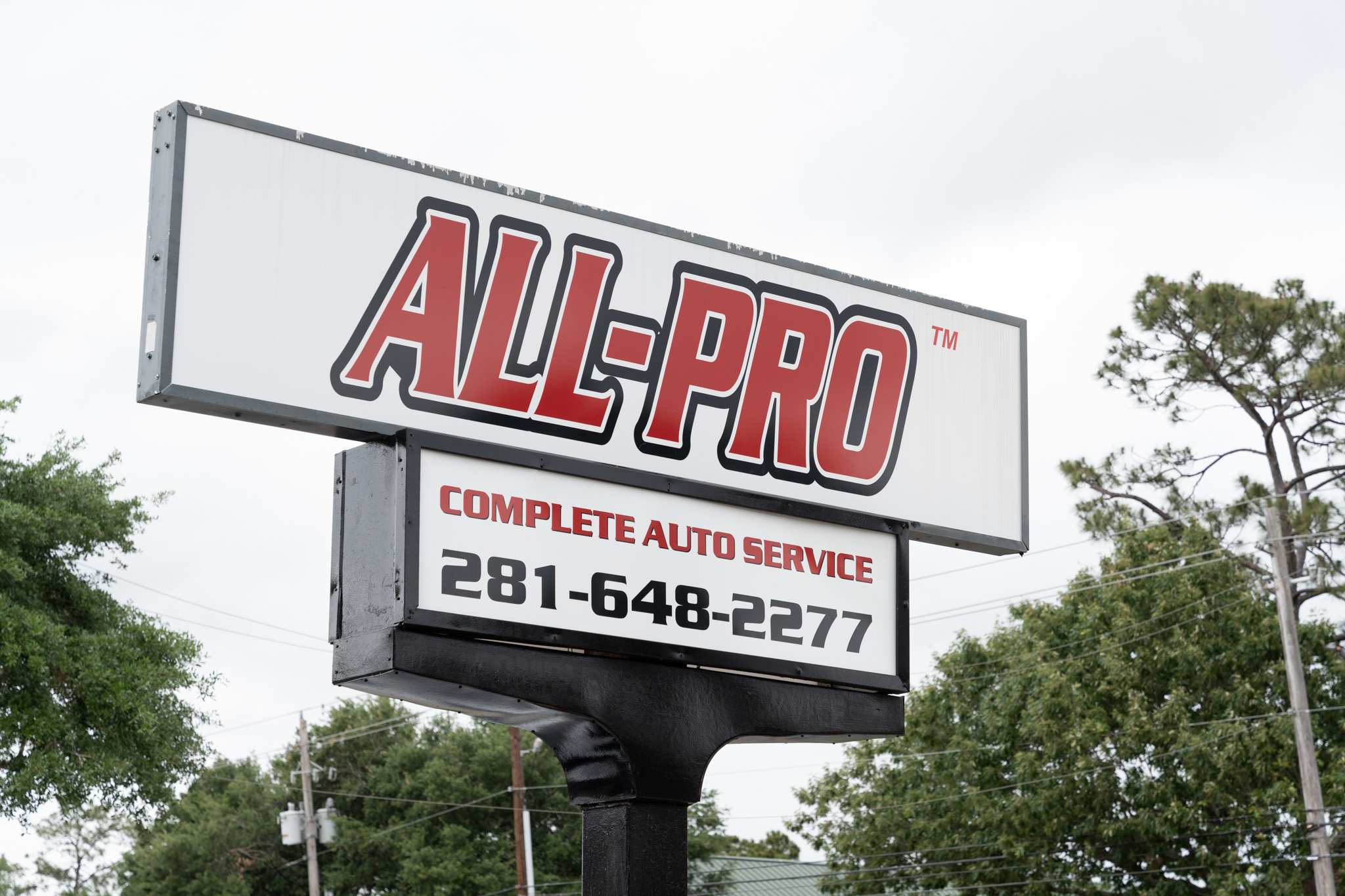 Original All-Pro Auto Reconditioning roadside sign from the early years